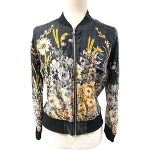 Lunisol Annabelle Floral Bomber Jacket Size One Size